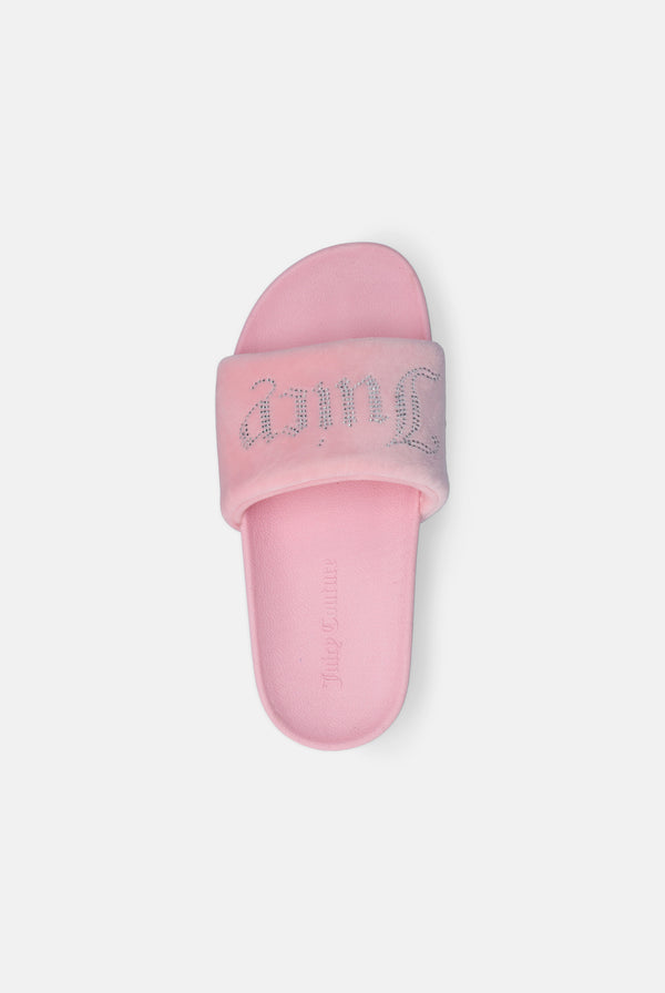 Ciabatta Dani Rosa pastello con logo strass