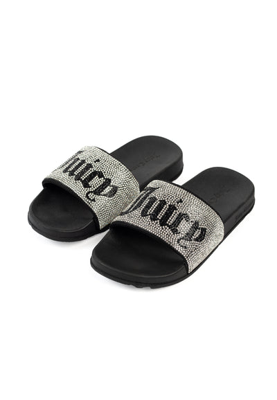 Ciabatta Donna Nera con strass