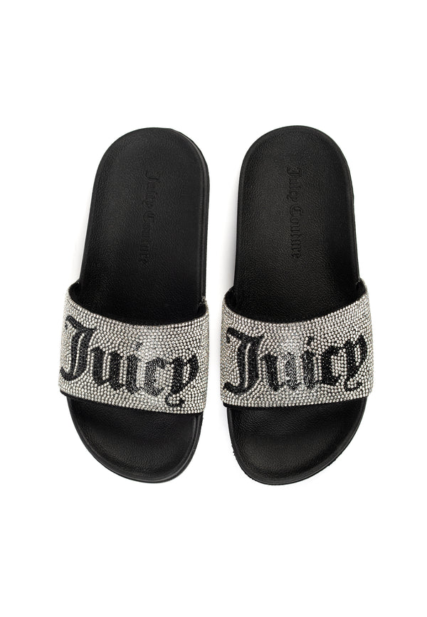 Ciabatta Donna Nera con strass