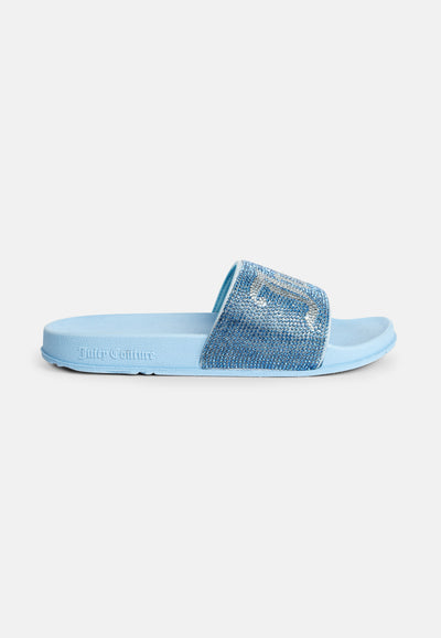 Ciabatta Donna Azzurro ghiaccio con strass