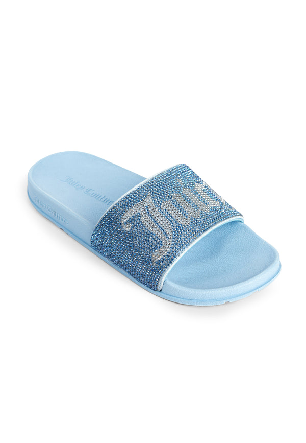Ciabatta Donna Azzurro ghiaccio con strass