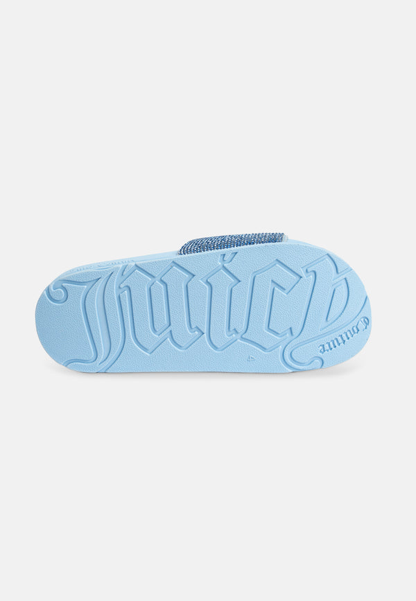 Ciabatta Donna Azzurro ghiaccio con strass