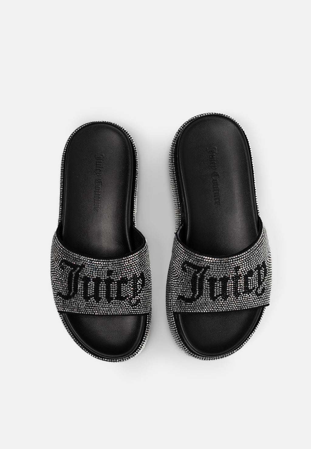 Ciabatta platform Dora Nera con strass