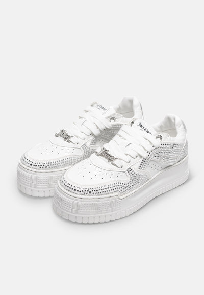 Sneaker Brooke con Strass Bianco