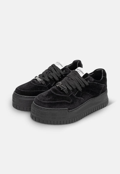 Sneaker Brooke in velour Nero
