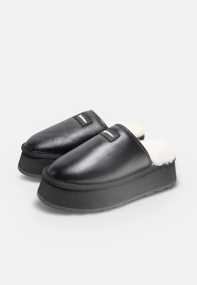 Pantofole Gaggie Clog in pelle Nero