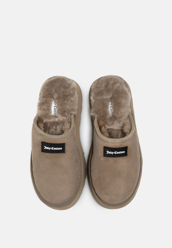 Pantofole Gaggie Clog in camoscio Beige