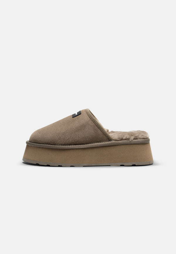 Pantofole Gaggie Clog in camoscio Beige
