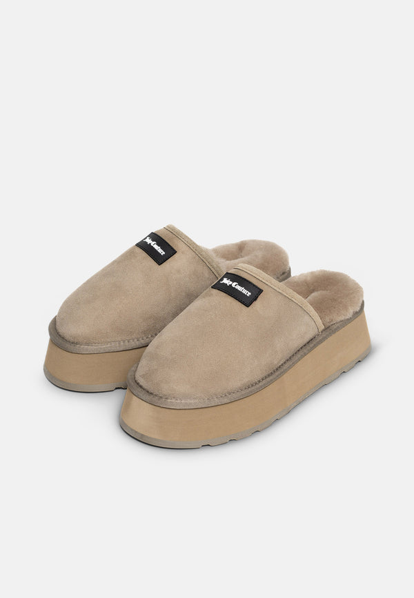 Pantofole Gaggie Clog in camoscio Beige