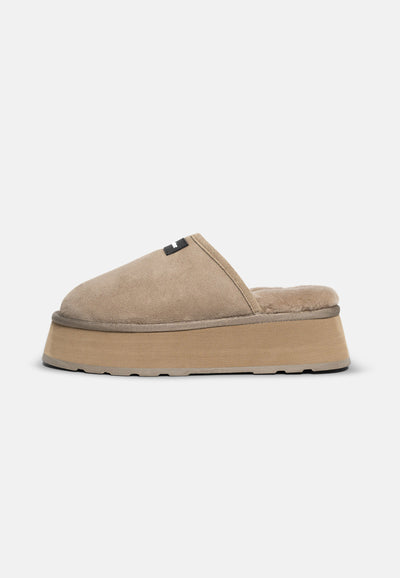 Pantofole Gaggie Clog in camoscio Beige