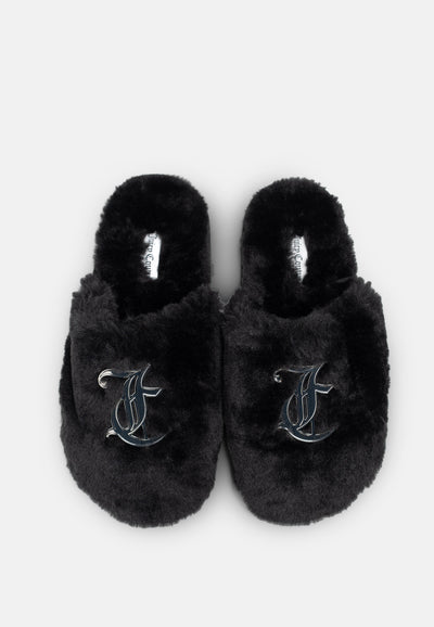 Pantofole Faye Slide in pelliccia sintetica Nero