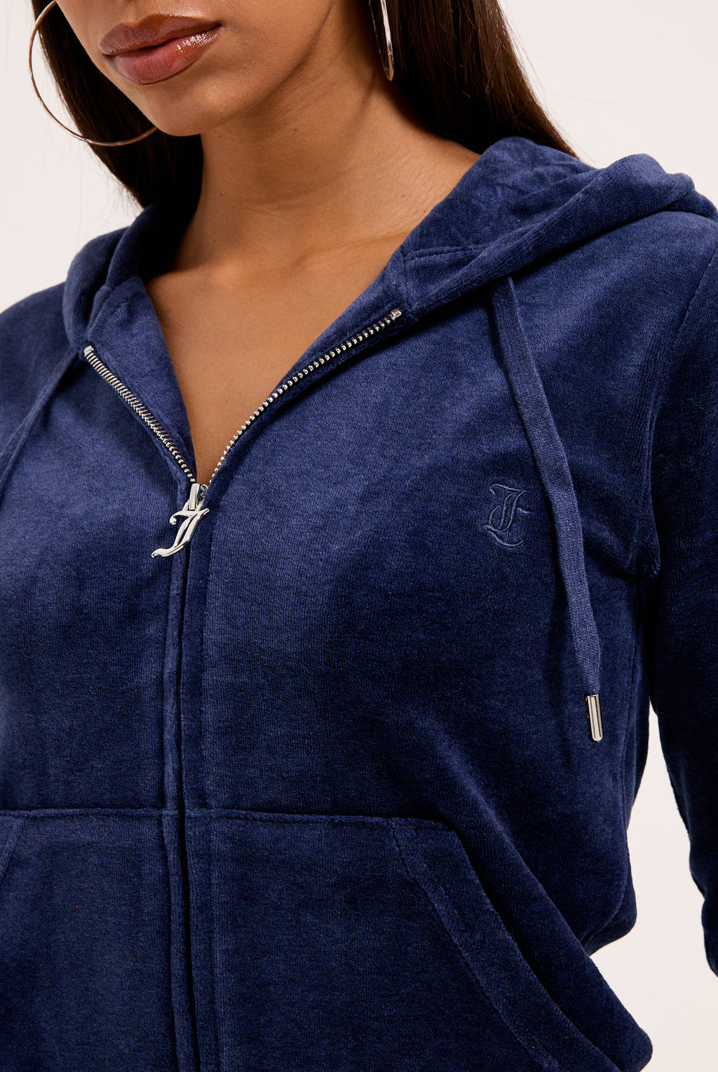 Felpa Robertson con ricamo JC Blu Scuro Mélange