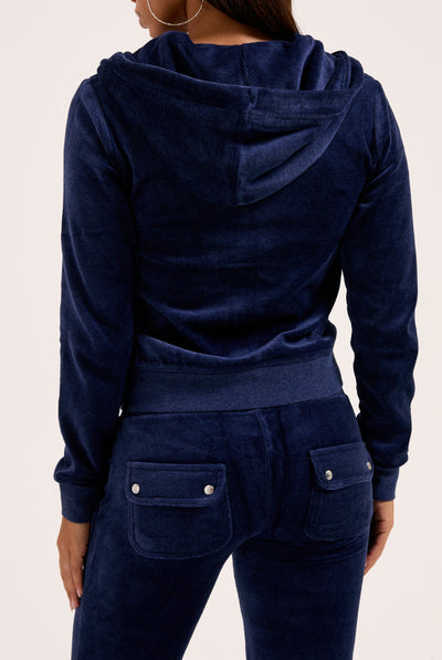 Felpa Robertson con ricamo JC Blu Scuro Mélange
