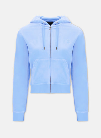 Felpa Robertson Azzurro ghiaccio con cerniera