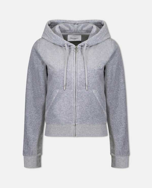 Felpa Robertson Grigio melange con cerniera