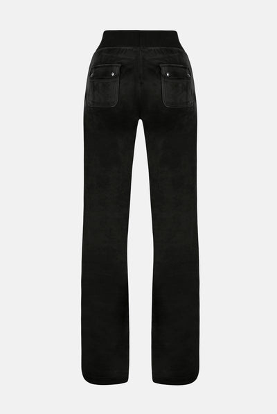 Pantaloni Del Ray Nero a gamba dritta