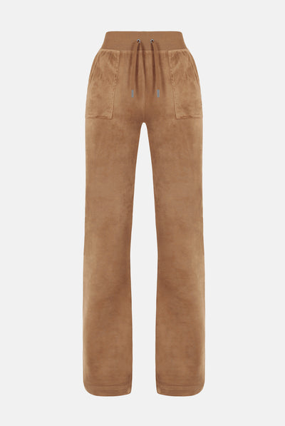 Pantaloni Del Ray Caramello a gamba dritta