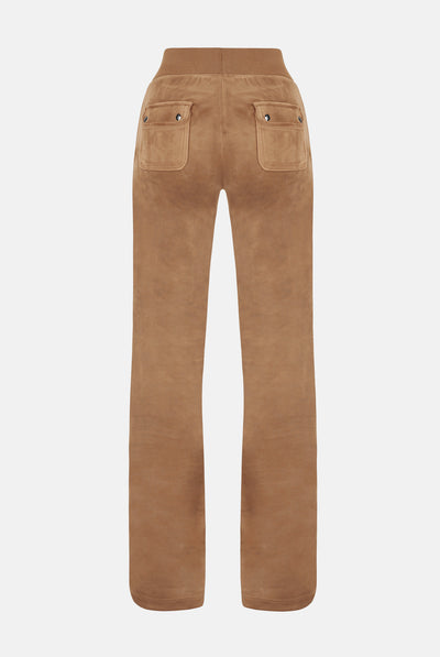 Pantaloni Del Ray Caramello a gamba dritta