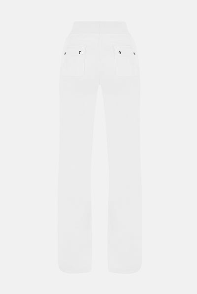 Pantaloni Del Ray Bianco a gamba dritta
