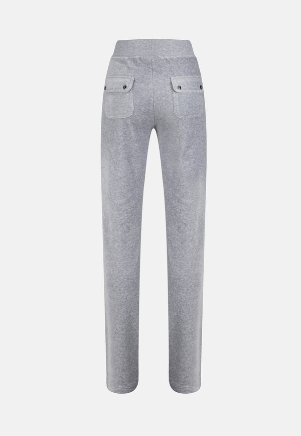 Pantaloni Del Ray Grigio melange a gamba dritta