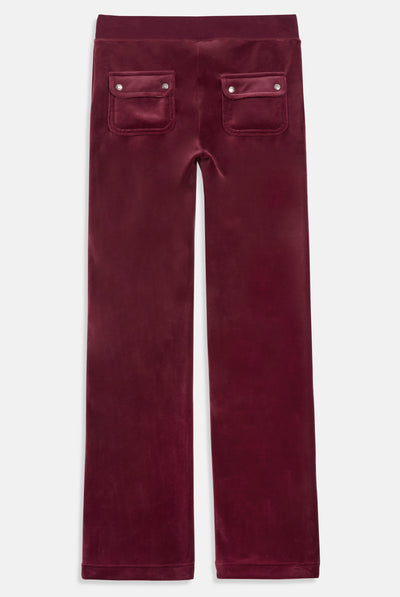 Pantaloni Del Ray Bordeaux a gamba dritta