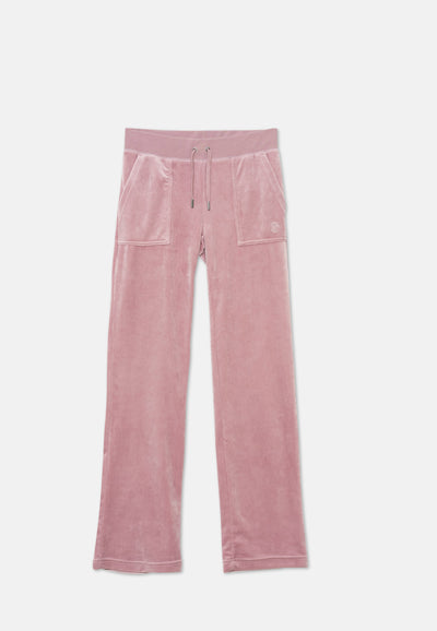 Pantaloni Del Ray Rosa Malva a gamba dritta