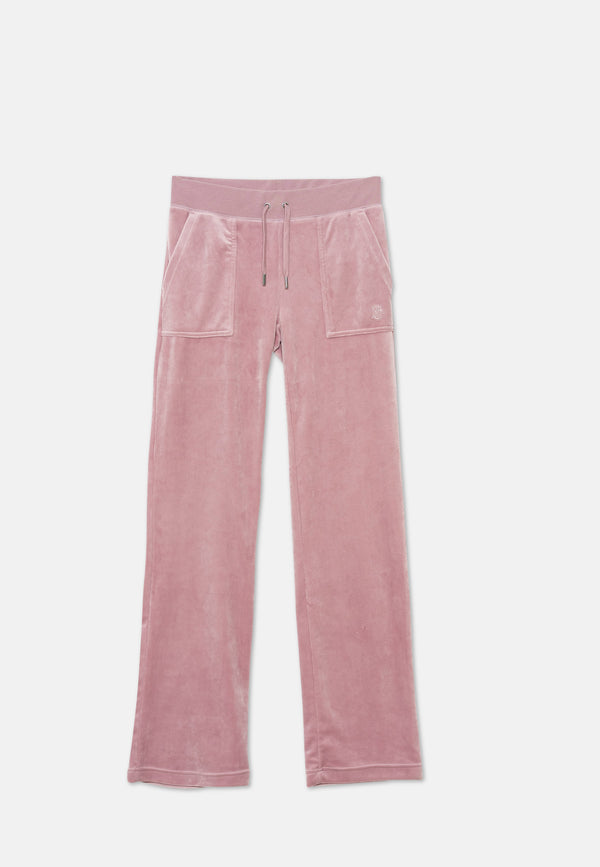 Pantaloni Del Ray Rosa Malva a gamba dritta