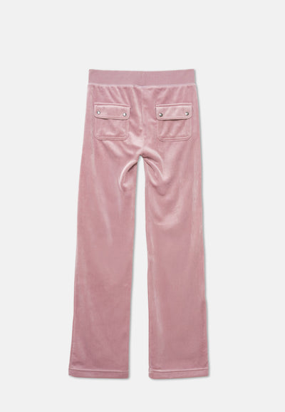 Pantaloni Del Ray Rosa Malva a gamba dritta