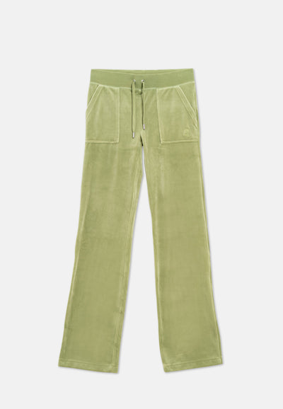 Pantaloni Del Ray Verde salvia a gamba dritta