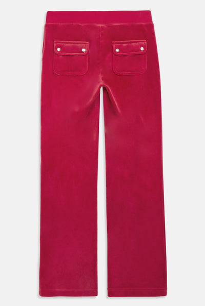 Pantaloni Del Ray Rosso ciliegia a gamba dritta