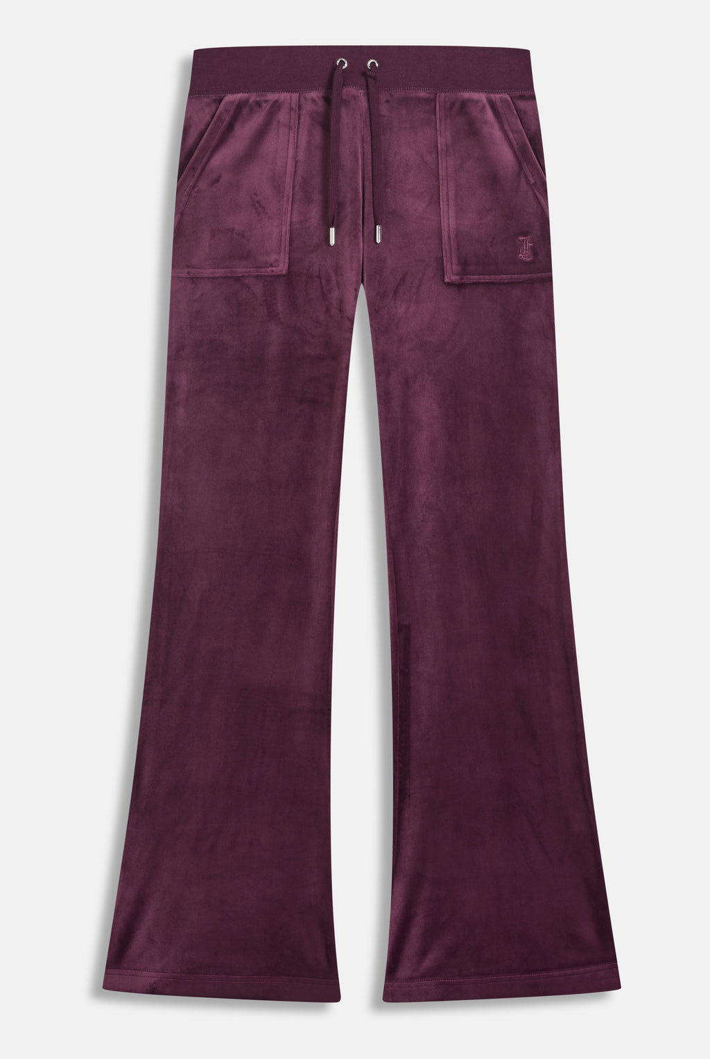 Pantalone Layla a zampa a vita bassa Bordeaux