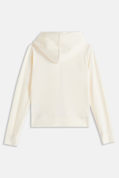Felpa Robertson Bianca crema con cerniera