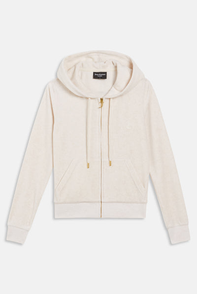 Felpa Robertson con ricamo JC tono su tono e dettagli in metallo dorato Beige Avena