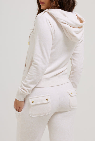 Felpa Robertson con ricamo JC tono su tono e dettagli in metallo dorato Beige Avena