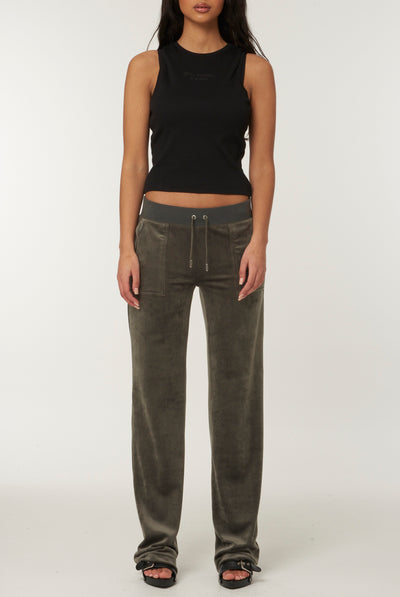 Top Juicy Couture in jersey a costine con logo ricamato colore Nero