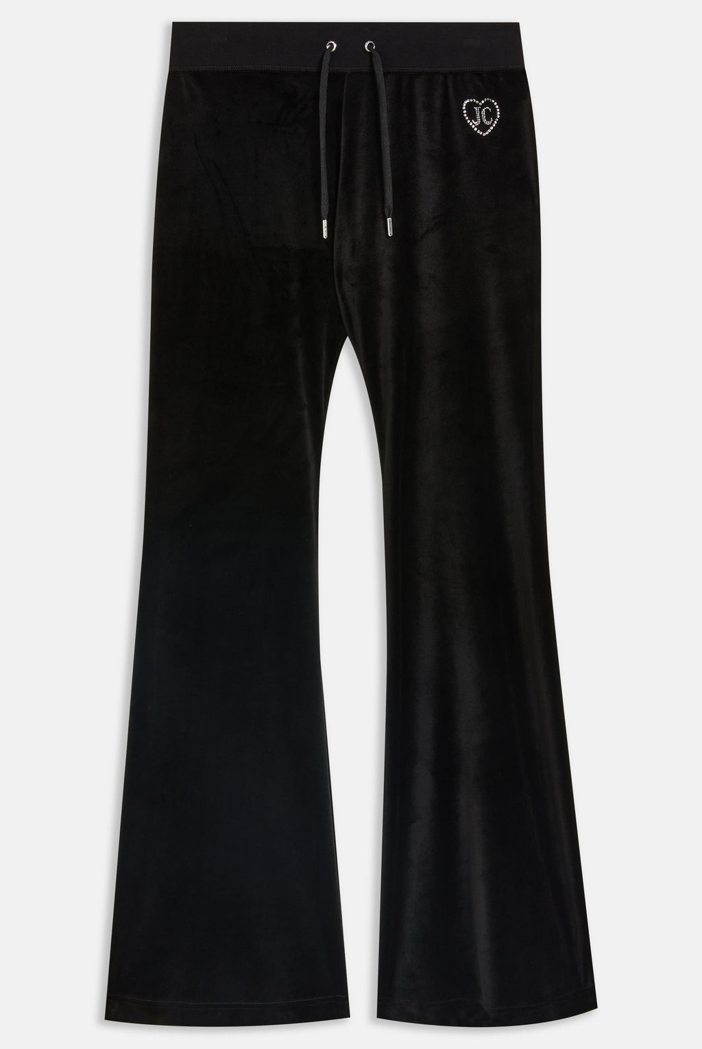 Pantaloni Rodeo Nera wide leg con logo strass