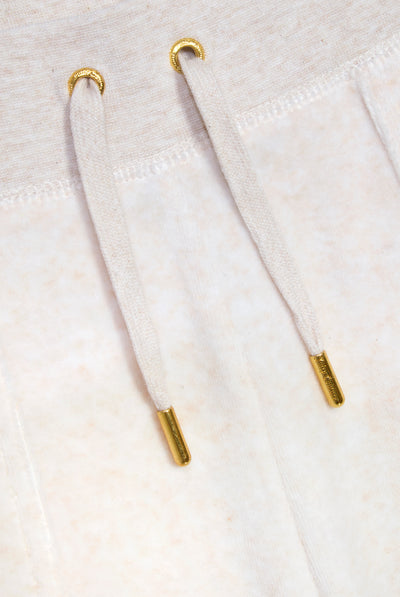 Pantalone Layla a vita bassa con tasche e dettagli in metallo dorato Beige Avena