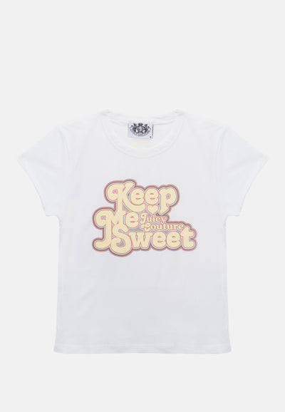 T-shirt Juicy in jersey con stampa lettering frontale colore Bianco