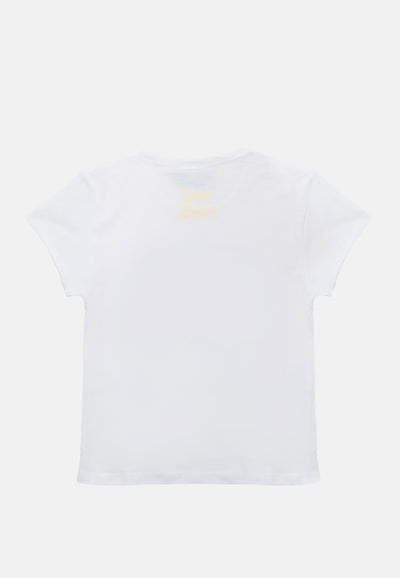 T-shirt Juicy in jersey con stampa lettering frontale colore Bianco