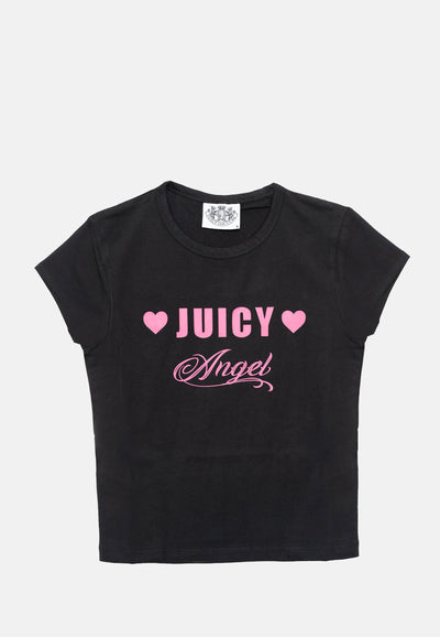 T-shirt Juicy in jersey con stampa lettering frontale colore Nero