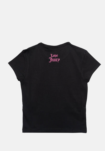 T-shirt Juicy in jersey con stampa lettering frontale colore Nero