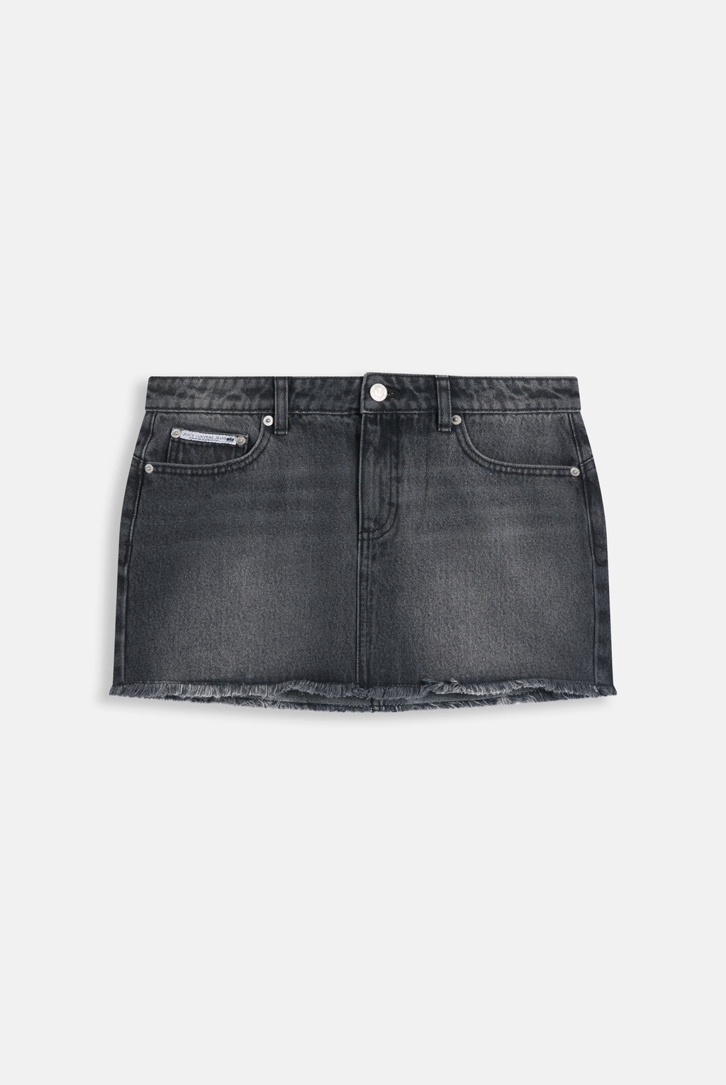 Minigonna in Denim a Vita Bassa con Logo Juicy in Strass – Lavaggio Scuro