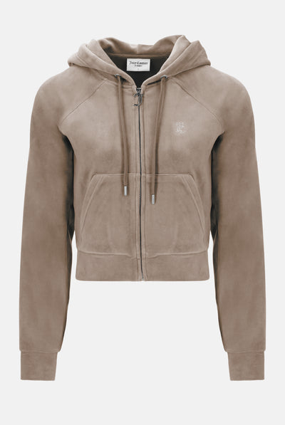 Felpa Madison Tortora chiaro con logo strass