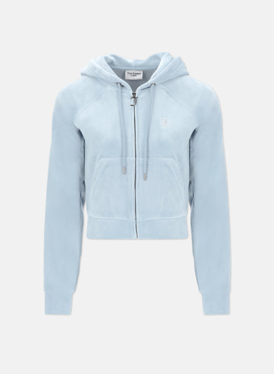 Felpa Madison Celeste con logo strass