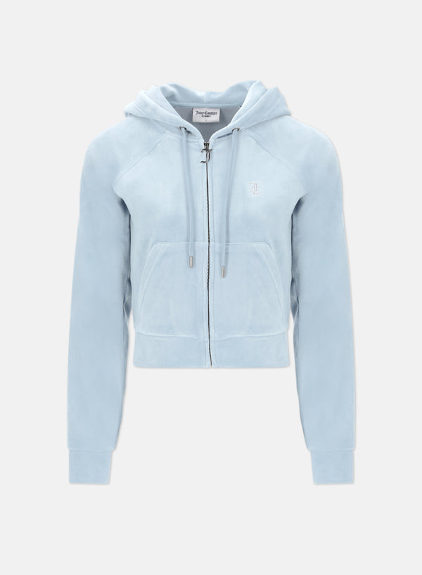 Felpa Madison Celeste con logo strass