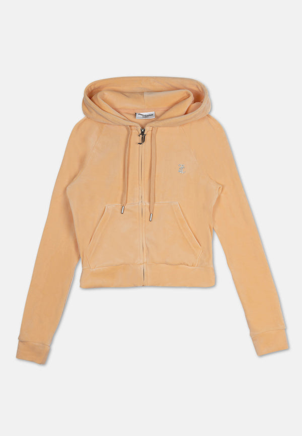 Felpa Madison Giallo crema con logo strass