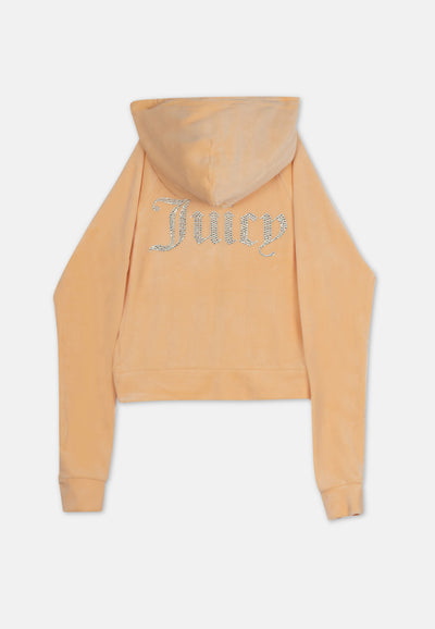 Felpa Madison Giallo crema con logo strass