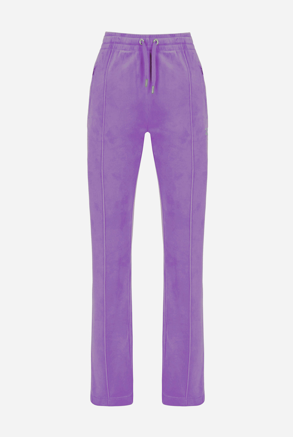 Pantaloni Tina Lilla con maxi logo strass