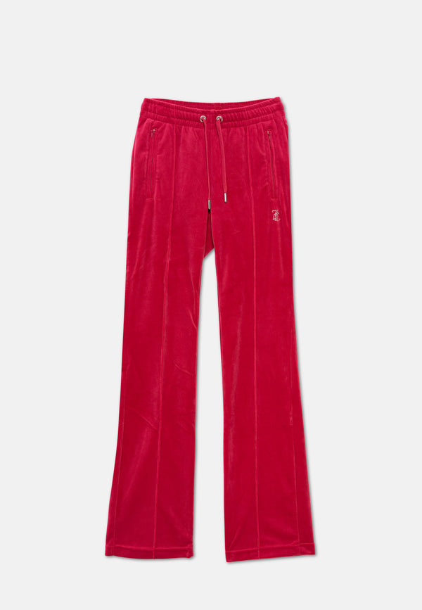 Pantaloni Tina Fuxia con maxi logo strass