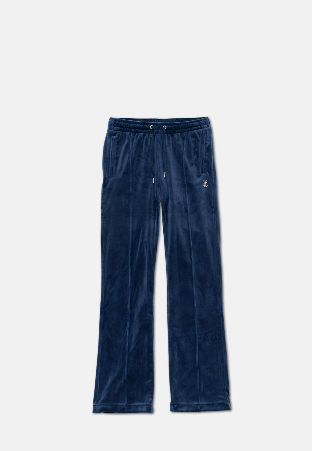 Pantaloni Tina Blu Royal con maxi logo strass